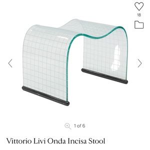 glass stool by Vittorio Livi for Fiam